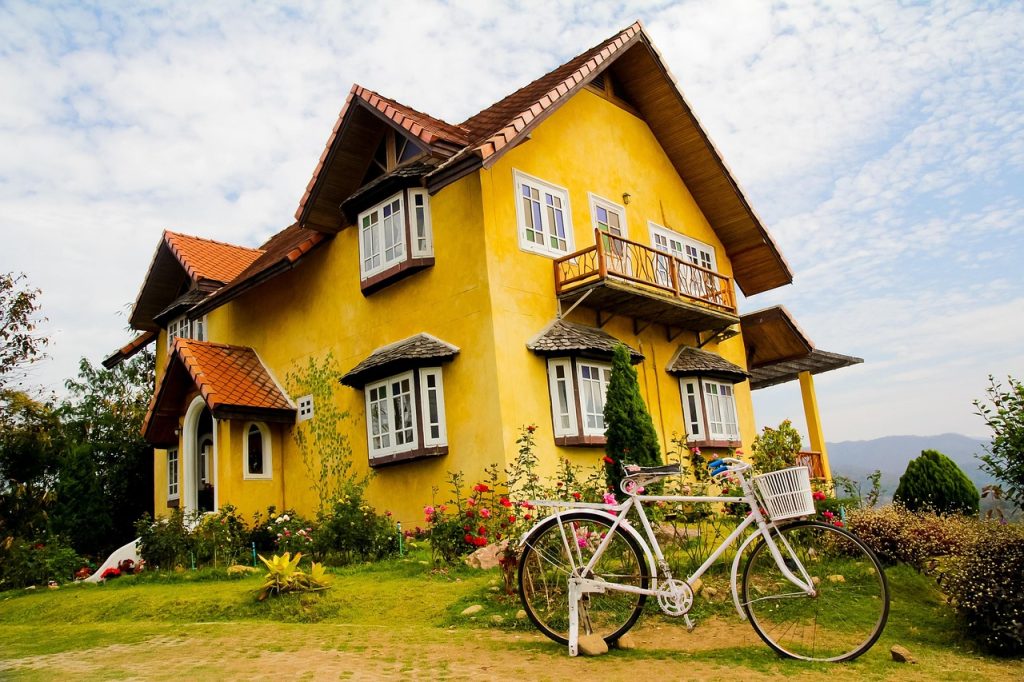 house, landscape, home, estate, architecture, building, property